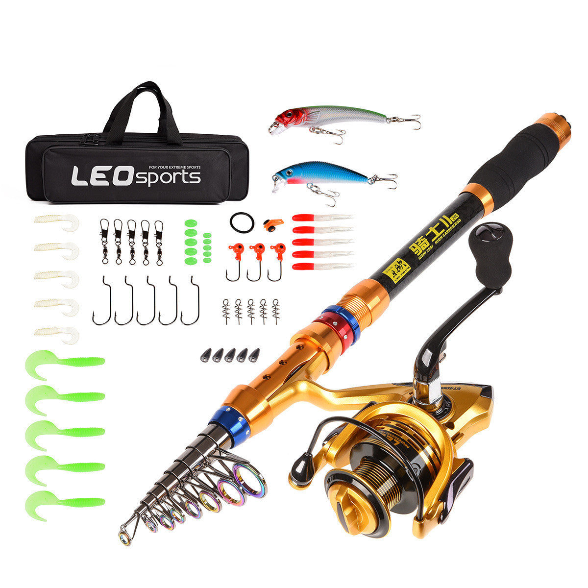Telescopic Fishing Rod And Reel Combo Kit