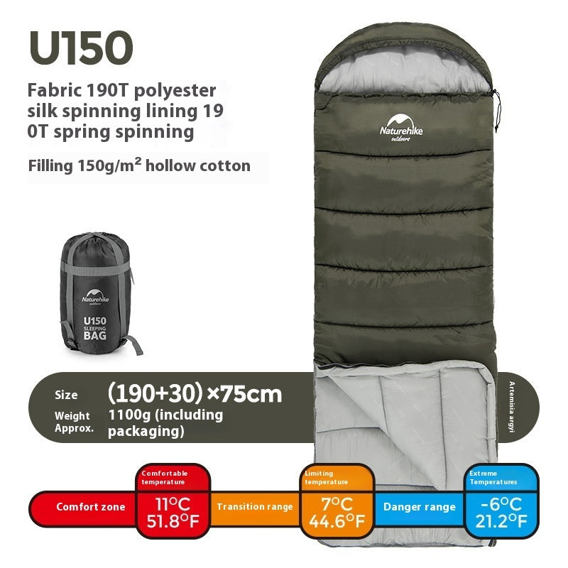 Naturehike Envelope Hooded Sleeping Bag For Cold Weather