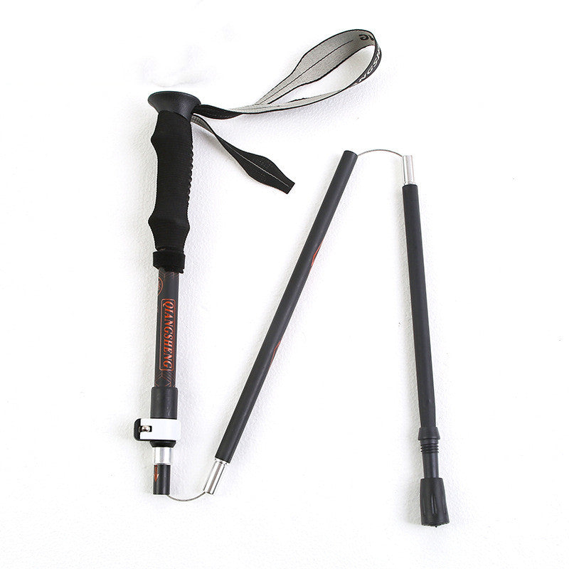 Outdoor Folding Five-section Straight Trekking Pole