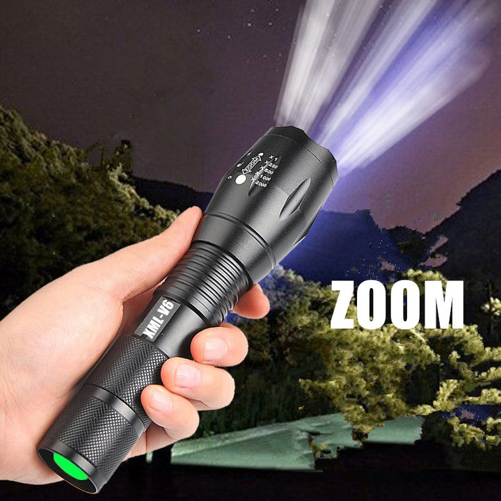 Portable Mini LED Zoom Flashlight Hunting Torch Light