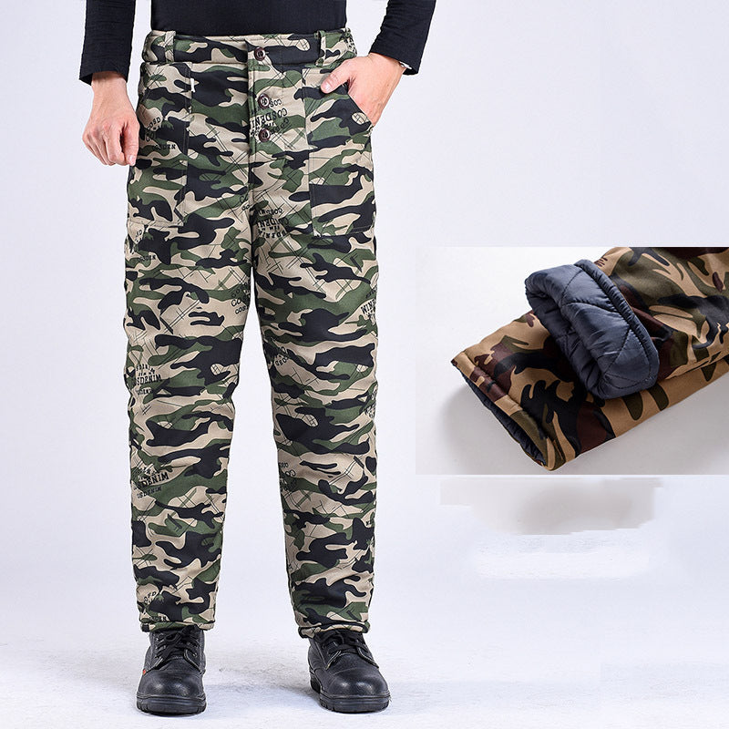 Men’s Winter Camouflage Fleece Lined Thick Cotton Padded Jacket