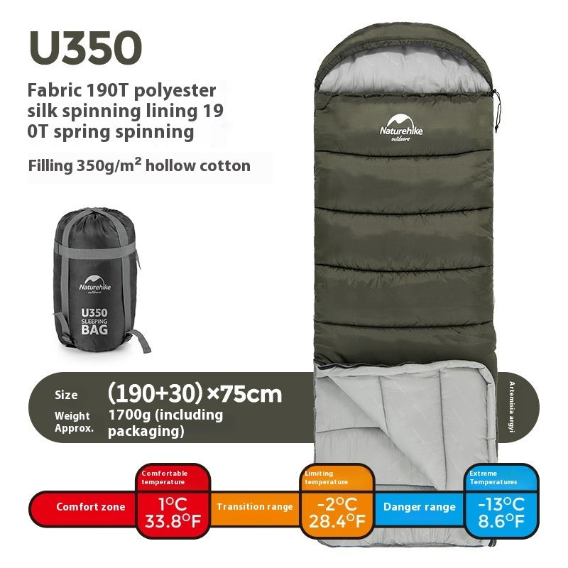 Naturehike Envelope Hooded Sleeping Bag For Cold Weather