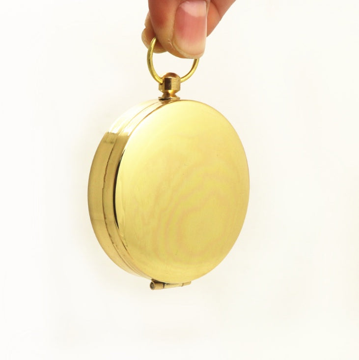 Metal Flip Pocket Compass Copper Outdoor Navigation Compass
