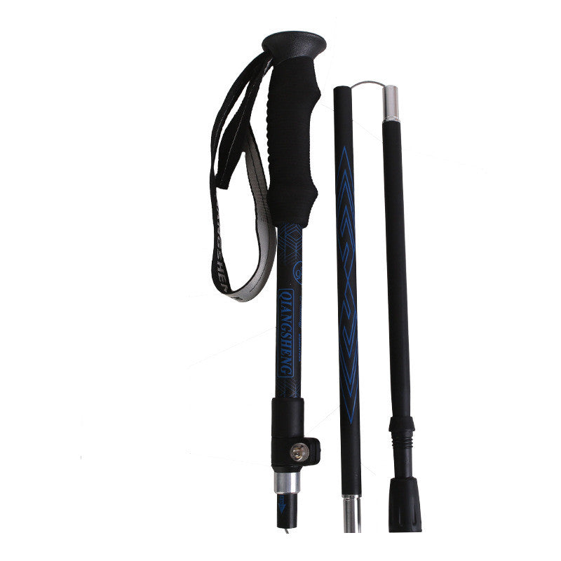 Outdoor Folding Five-section Straight Trekking Pole