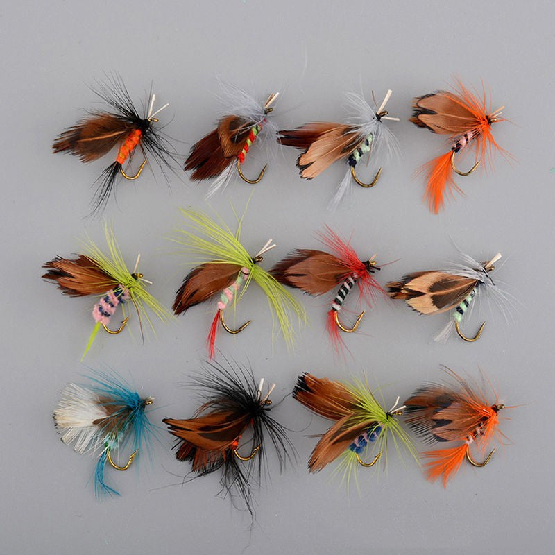 12-Piece Insect Fishing Hooks