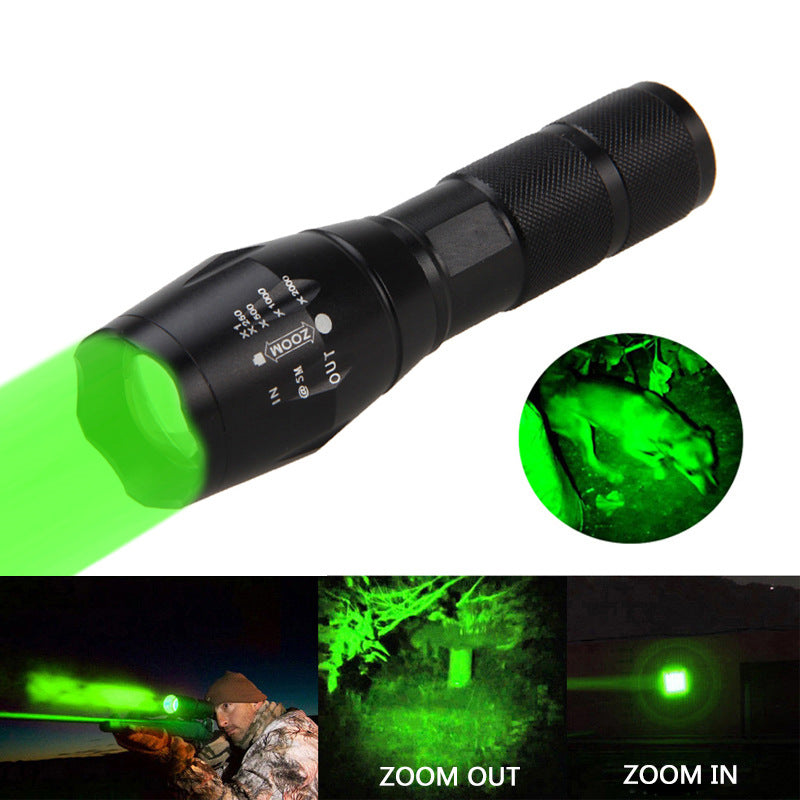 Portable Mini LED Zoom Flashlight Hunting Torch Light
