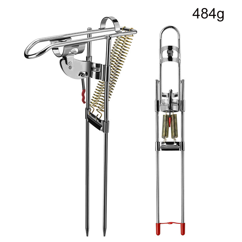 Automatic Stainless Steel Spring Fishing Rod Holder Adjustable Folding Bracket