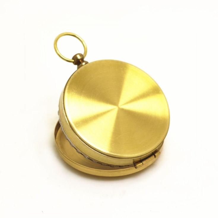 Metal Flip Pocket Compass Copper Outdoor Navigation Compass