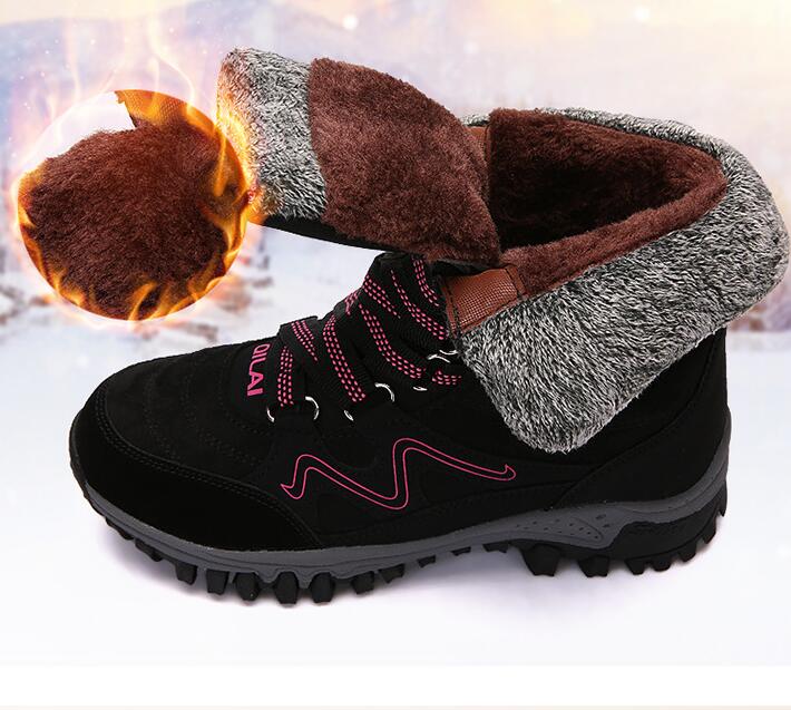 Women’s Winter Outdoor Snow Boots Warm Velvet Lined Hiking Shoes