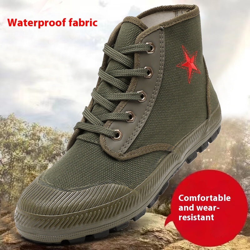 Men's High-top Waterproof Wear-resistant Camouflage Protective Shoes