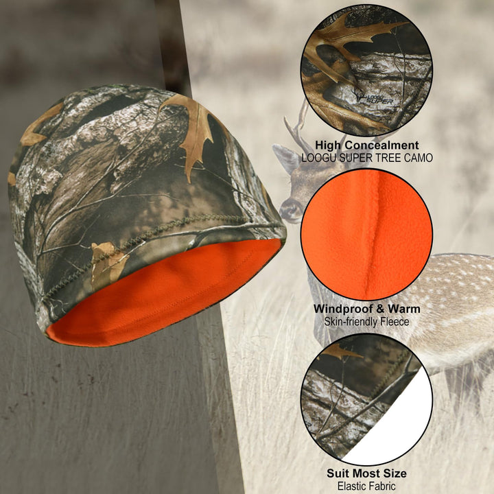 Outdoor Windproof Warm Polar Fleece Camouflage Hunting Beanie Hat