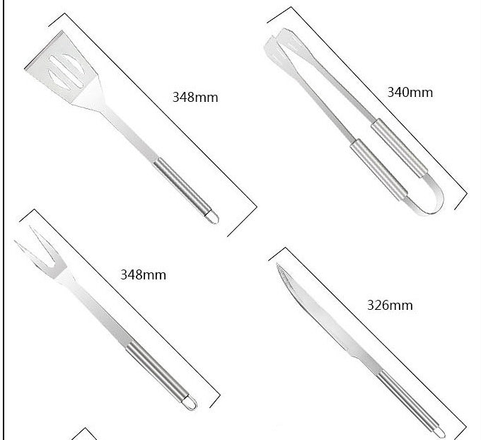 10 Piece Outdoor BBQ Grill Tool Set