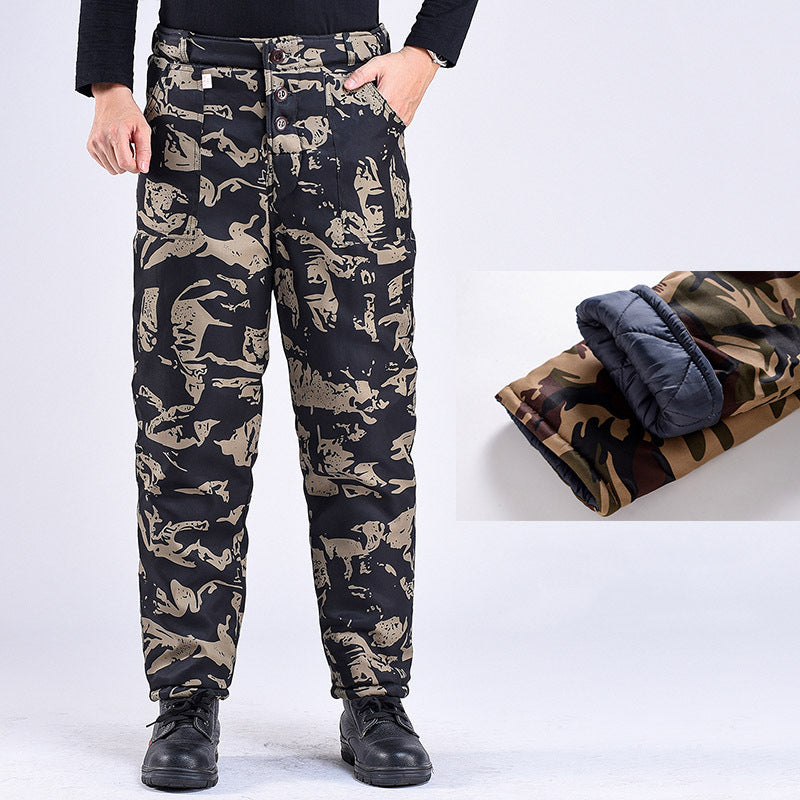 Men’s Winter Camouflage Fleece Lined Thick Cotton Padded Jacket