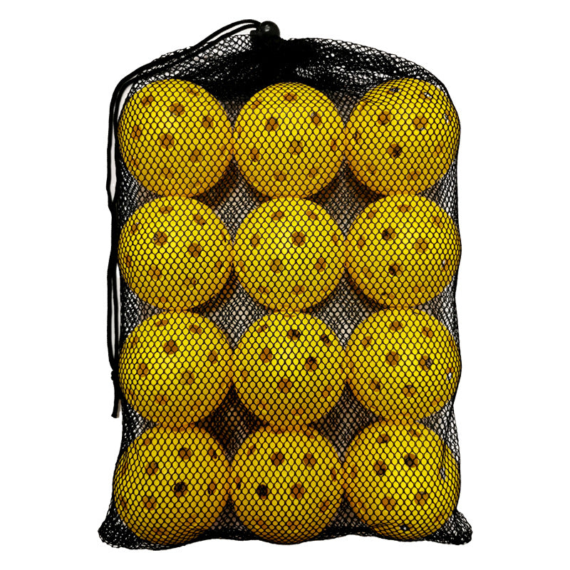 74mm 40-Hole Plastic Pickleball Set 12 Pieces With Net Bag