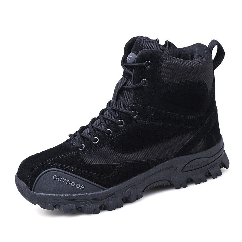 Men's Tactical Military Leather Combat Boots Hunting Riding
