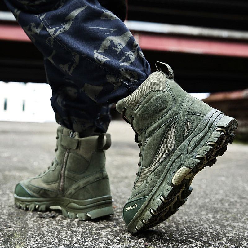 Men's Tactical Military Leather Combat Boots Hunting Riding