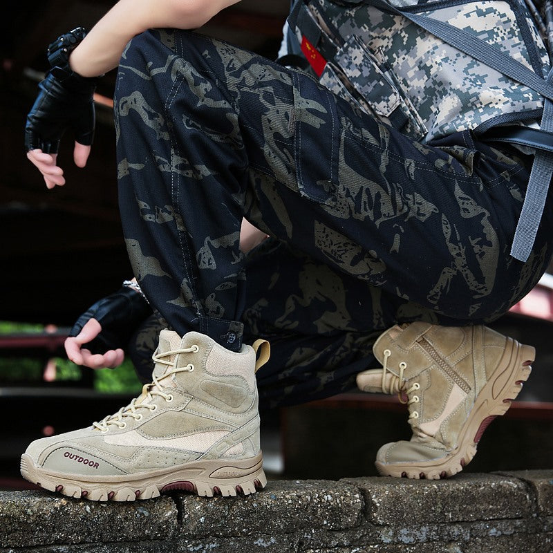 Men's Tactical Military Leather Combat Boots Hunting Riding