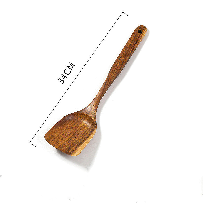 Solid Teak Wood Non Stick Cooking Spatula