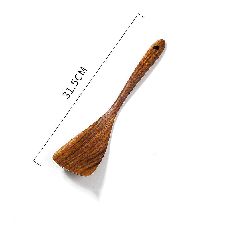 Solid Teak Wood Non Stick Cooking Spatula