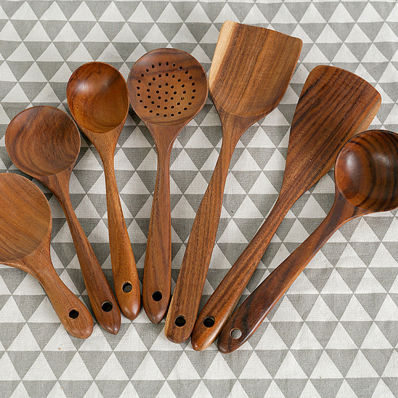 Solid Teak Wood Non Stick Cooking Spatula