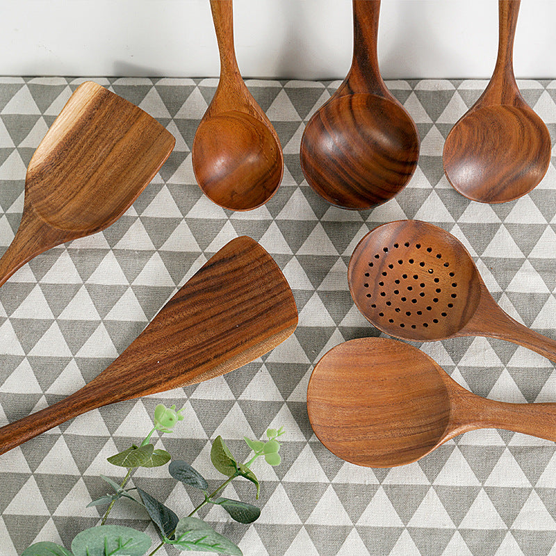 Solid Teak Wood Non Stick Cooking Spatula