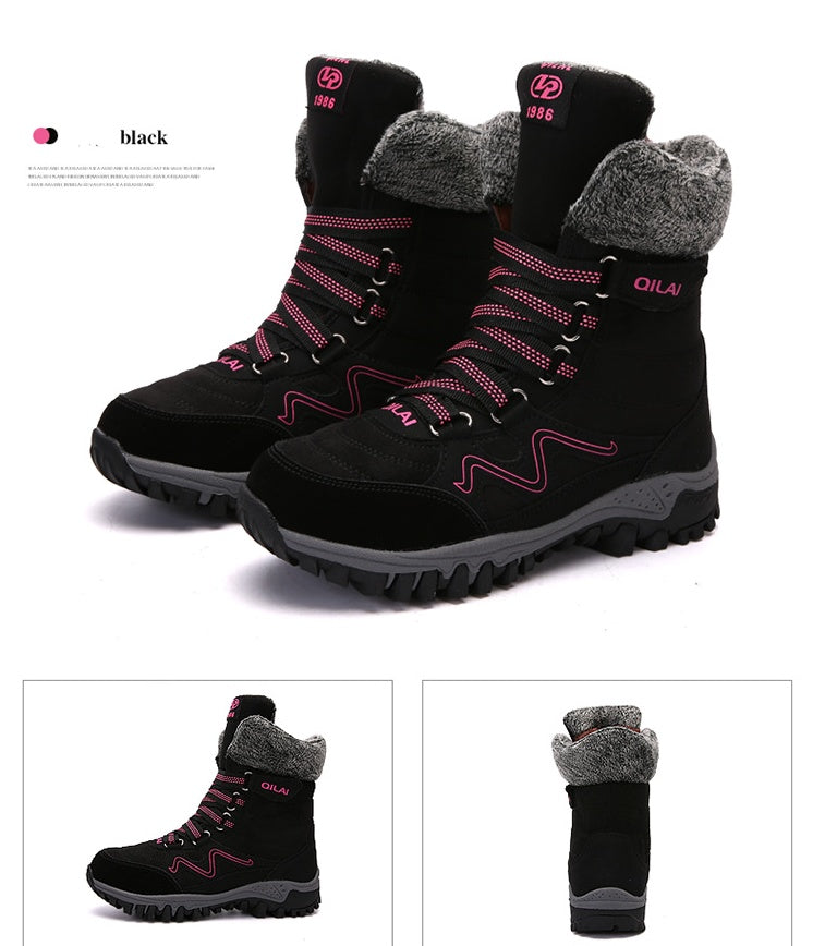 Women’s Winter Outdoor Snow Boots Warm Velvet Lined Hiking Shoes