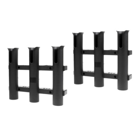 Plastic Triple Fishing Rod Holder Boat Kayak Mount
