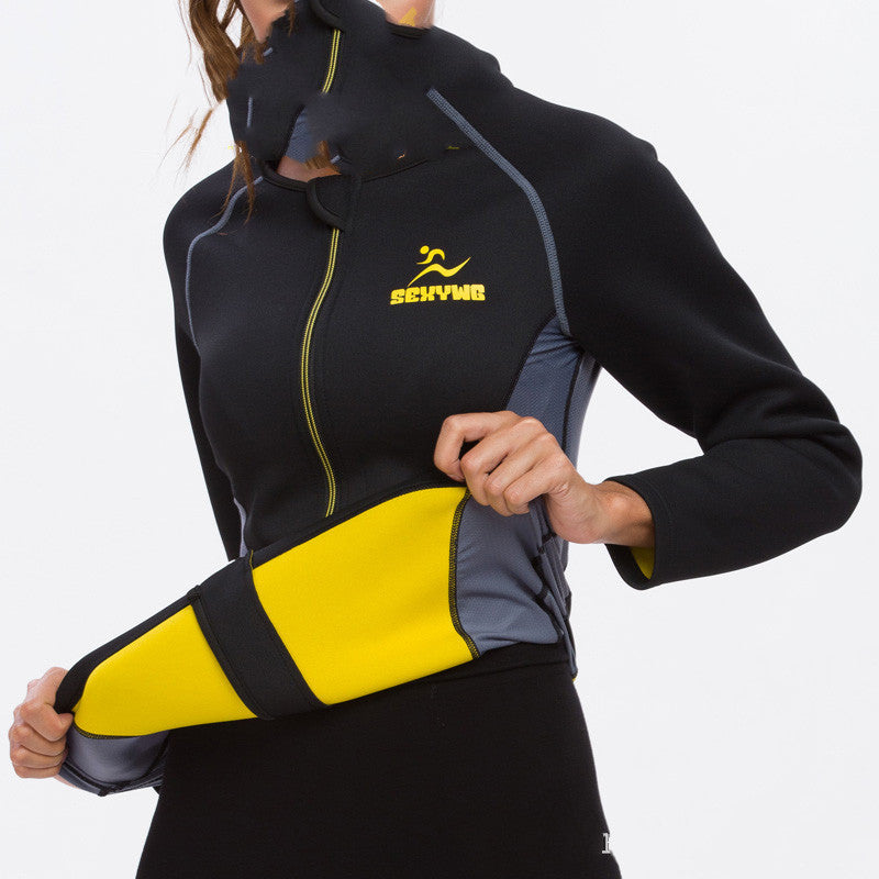Women’s Yoga Sweat Suit Neoprene Sports Set