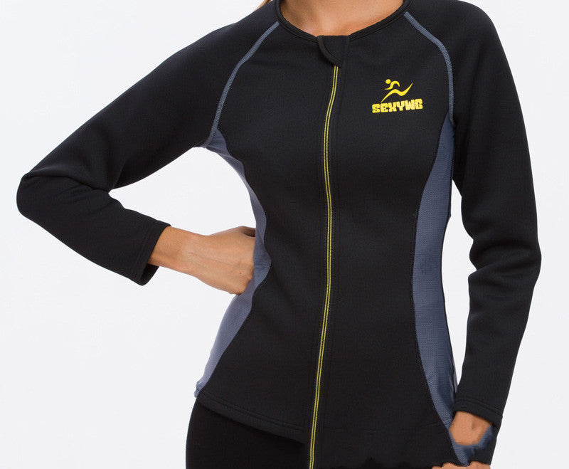 Women’s Yoga Sweat Suit Neoprene Sports Set
