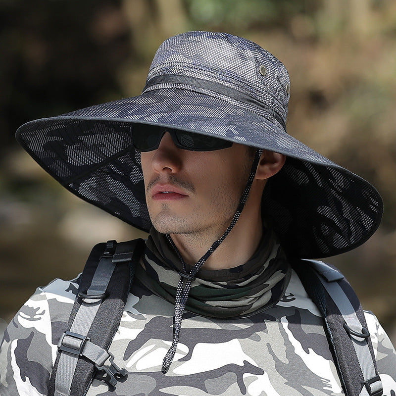 K51 Men’s Camouflage Wide Brim Sun Hat UV Protection
