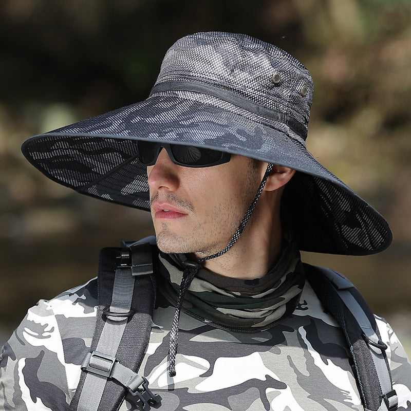K51 Men’s Camouflage Wide Brim Sun Hat UV Protection