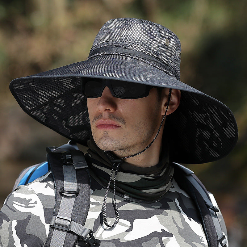 K51 Men’s Camouflage Wide Brim Sun Hat UV Protection
