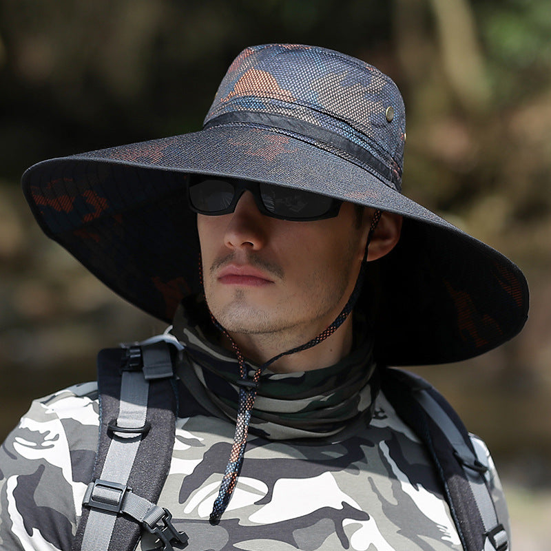 K51 Men’s Camouflage Wide Brim Sun Hat UV Protection
