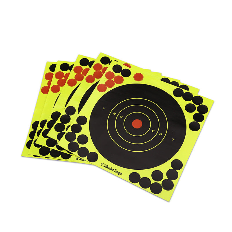 8 Inch Fluorescent Sticker Shooting Gun Target Paper