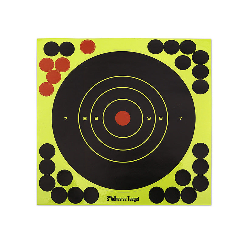 8 Inch Fluorescent Sticker Shooting Gun Target Paper