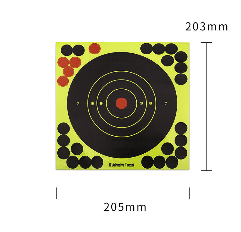 8 Inch Fluorescent Sticker Shooting Gun Target Paper
