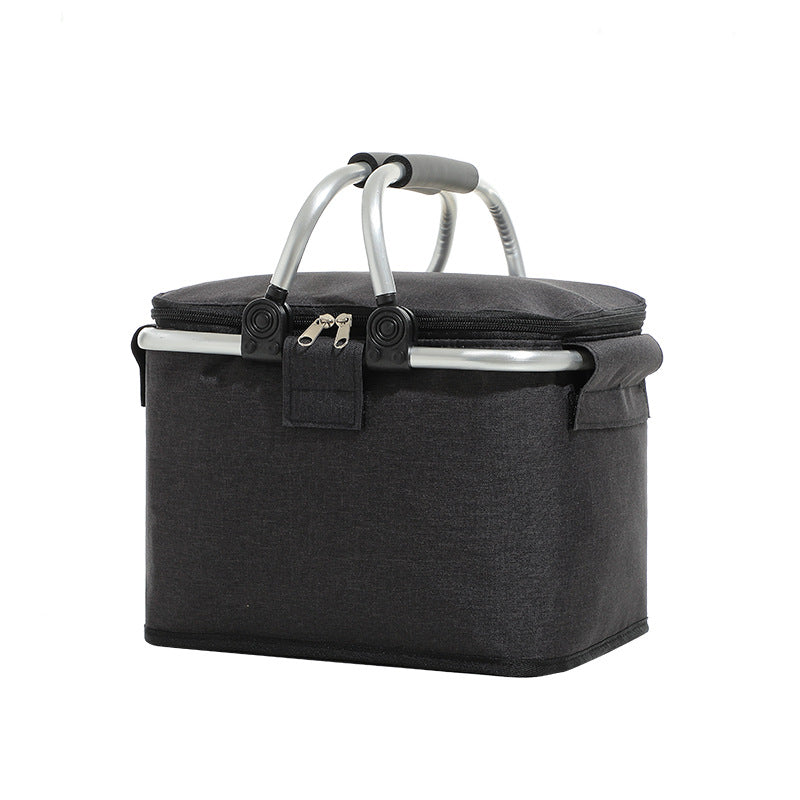 Folding Picnic Cooler Basket Portable Ice Storage Box