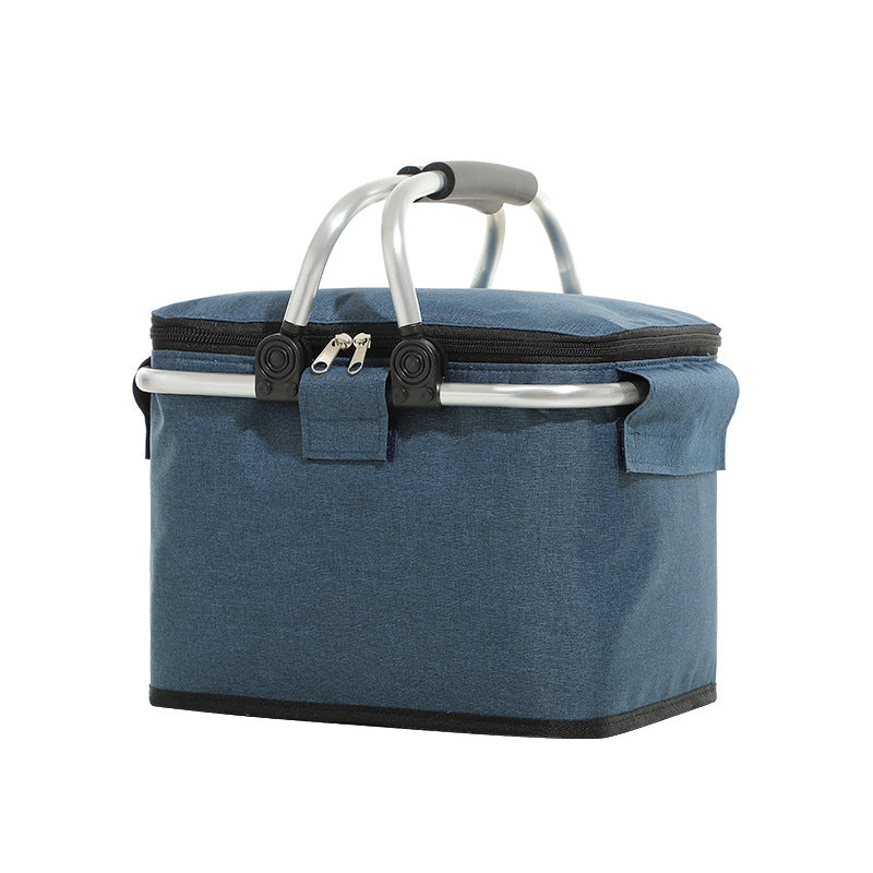 Folding Picnic Cooler Basket Portable Ice Storage Box
