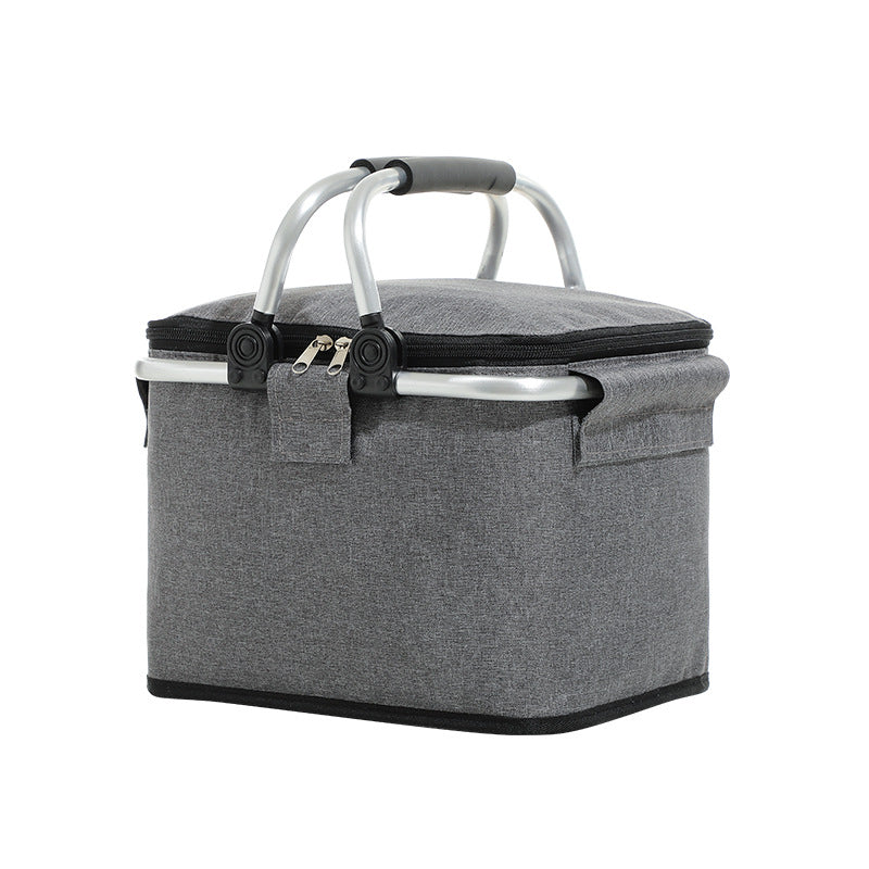 Folding Picnic Cooler Basket Portable Ice Storage Box