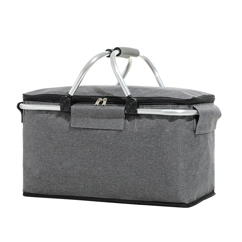 Folding Picnic Cooler Basket Portable Ice Storage Box