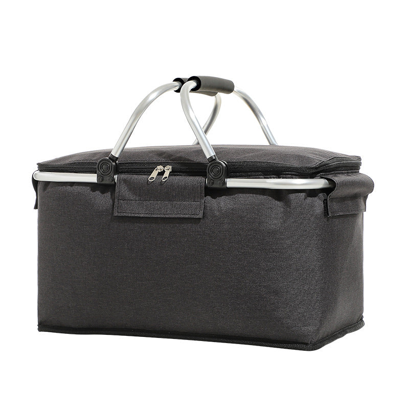 Folding Picnic Cooler Basket Portable Ice Storage Box