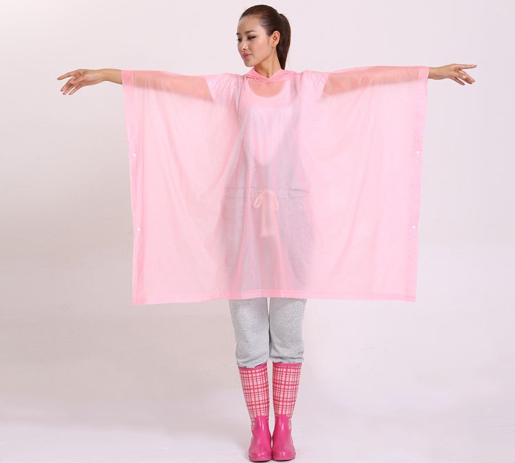 PVC Sleeveless Hiking Rain Poncho Cape