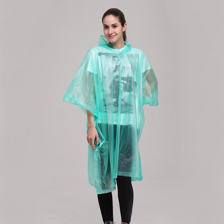 PVC Sleeveless Hiking Rain Poncho Cape