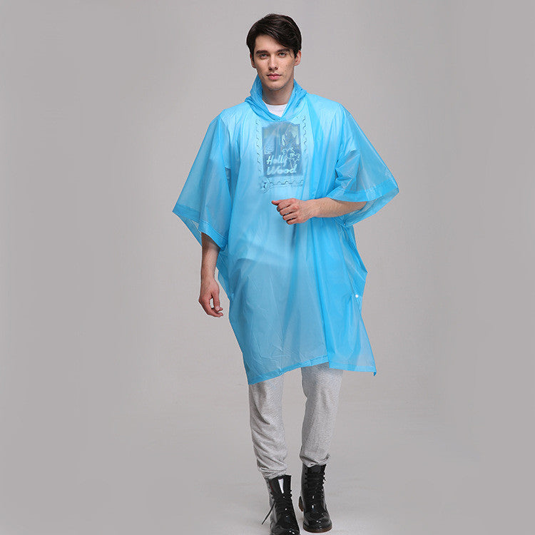 PVC Sleeveless Hiking Rain Poncho Cape