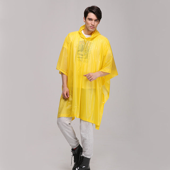 PVC Sleeveless Hiking Rain Poncho Cape