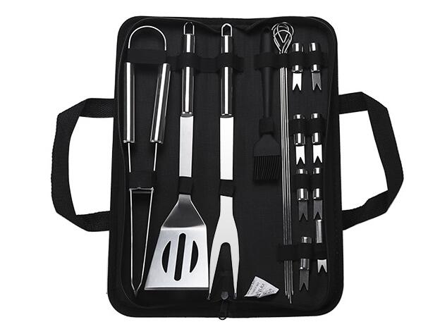 10 Piece Outdoor BBQ Grill Tool Set
