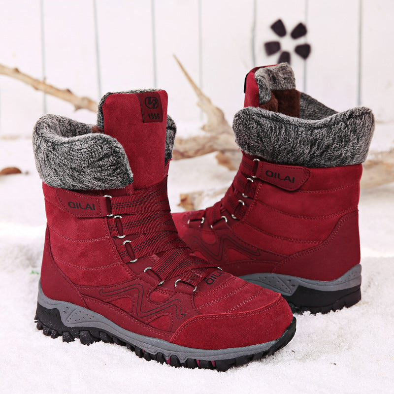 Women’s Winter Outdoor Snow Boots Warm Velvet Lined Hiking Shoes