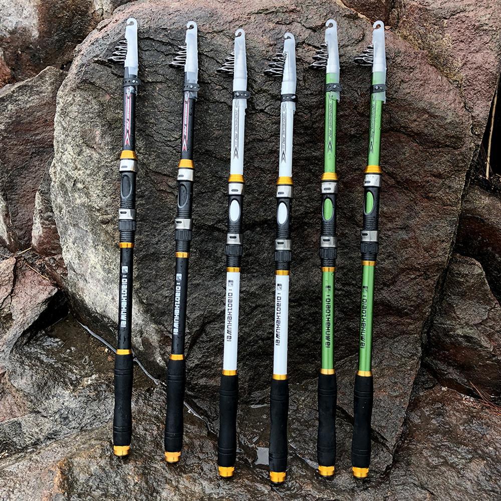 White Carbon Fiber Telescopic Spinning Fishing Rod