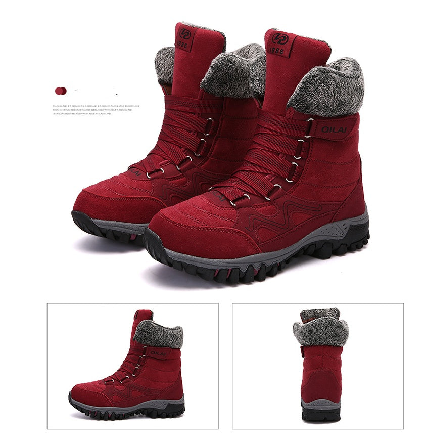 Women’s Winter Outdoor Snow Boots Warm Velvet Lined Hiking Shoes