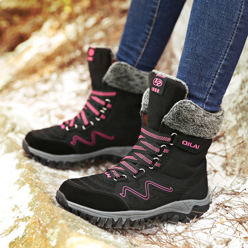Women’s Winter Outdoor Snow Boots Warm Velvet Lined Hiking Shoes